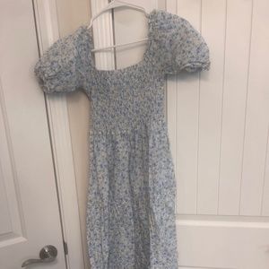 Pink Lilly - Midi dress with puff sleeve detail